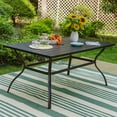 MF 60" x 38" Rectangle Outdoor Dining Table for 6Person, All Weather