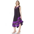 thumbnail image 3 of Sakkas Batik Flower Caftan Tank Dress / Cover Up - Eggplant - One Size, 3 of 5