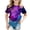 #03 Purple, variant on Gyexs Neon Shirts for Girls 3D Graphic Round Neck T-Shirt Oversized Tops Summer Holiday #03 Purple 4-5 Years