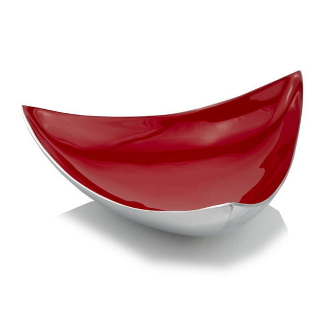 14" x 14" x 4" Buffed & Poppy Red - Trigon Tray