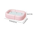 thumbnail image 4 of FEOLGEHLY Portable Soap Holder, Drainage Style Soap Box, Plastic Soap Dish, Soap Containers for Bar Soap, Moisture Resistant Durable Easy to Clean for Bathroom Kitchen Laundry Room (Pink), 4 of 7