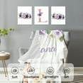 thumbnail image 2 of KAINSY Custom Baby Bedding Set,5 Pcs Personalized Name Baby sheets for Kid Toddler,Light Purple Grassland Animals with Floral Crowns Nursery Bedding Set,a Perfect Gift(Fixed Size), 2 of 8