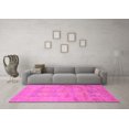 thumbnail image 3 of Ahgly Company Indoor Round Abstract Pink Modern Area Rugs, 4' Round, 3 of 4