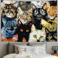 thumbnail image 2 of Orinice Cute Cat Tapestry Wall Hanging Unique Style Graphic Tapestries Home Wall Decor Art for Living Room Bedroom Apartment Farmhouse Dorm Mother's Day Decor 40x30inch, 2 of 6