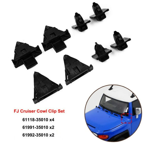 8 Pcs Car Panel Clips Body Retainer Cowl Clip 61118-35010 61991-35010 61992-35010 for Toyota for FJ for Cruiser 2007-2014