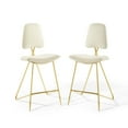 thumbnail image 2 of Modway Ponder Bar Stool Performance Velvet Set of 2 in Ivory, 2 of 9