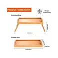 thumbnail image 2 of Mesa plegable para lunch pequeño con patas ajustables, soporte para computadora portátil en bambú orgánico, office para cama y sofá, bandeja para lunch pequeño, bandeja para servir, 20.5 x 12,, 2 of 5