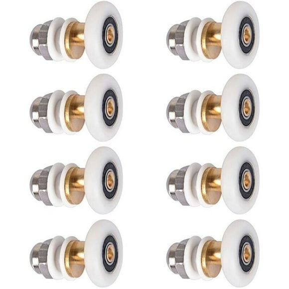 8 Pieces Shower Rollers 25mm, Shower Sliding Door Roller Bearing for Shower Door