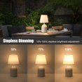 thumbnail image 3 of SHIBA-Bedside Table Lamp with White Fabric Lampshade, 3 Color Temperatures and 10-Level Dimming, LED Desk Lamp with Terrazzo-Patterned White Aluminum Base, Gift for Decoration and Lighting, 3 of 4