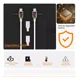 thumbnail image 5 of Cable Tipo C Carga Rápida (3pcs) Cable Datos Tipo C A C 1m 2.4a U-volt Color Blanco, 5 of 7