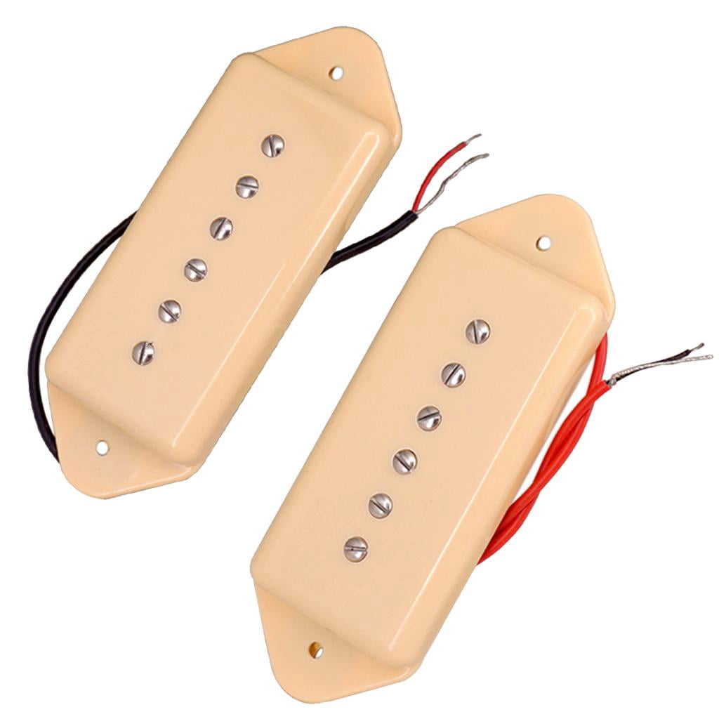 1 Pair P90 Guitar Pickups Neck&Bridge for LP Guitar Parts - , as described Cream