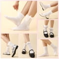thumbnail image 7 of Bocaoying 12 Pairs Women's Ruffle Lace Socks, White Frilly Cute Lettuces Socks Sheer Socks for Women with Bow & Heart, Sweet Lolita Thin Casual Socks, Y2K Styles Casual Socks for Daily Wear, 5-10, 7 of 7