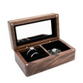 thumbnail image 5 of Travel Jewelry Box Dustproof Multipurpose Wood Rings Earrings Mini Jewelry Case for Girls-C, 5 of 6