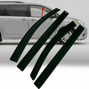 Smoke Black Side Window Vent Visor Rain Guards Deflectors for 2011 - 2020 Toyota Sienna