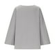 thumbnail image 5 of Karight Women Linen T Shirt Casual 3/4 Batwing Sleeve Blouses Solid Color Sun Shirt Loose Pullover Tunic Top, 5 of 5