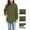 Army Green, variant on Admvng Rain Coats for Women Solid Color Rain Jacket Outdoor Hooded Windproof Loose with Pocket Coat S-3XL