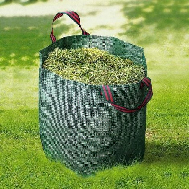 Bolsa de jardinería de 272 l con asas - Bolsa impermeable para residuos de jardinería - Bolsas plegables y duraderas para residuos de plantas