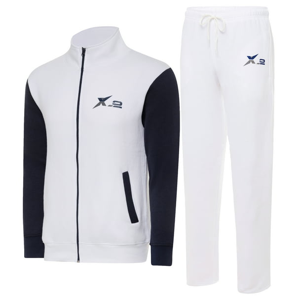 X-2 Men's Athletic Tracksuits 2 Pieces Set workout Warm up Suit Full ...