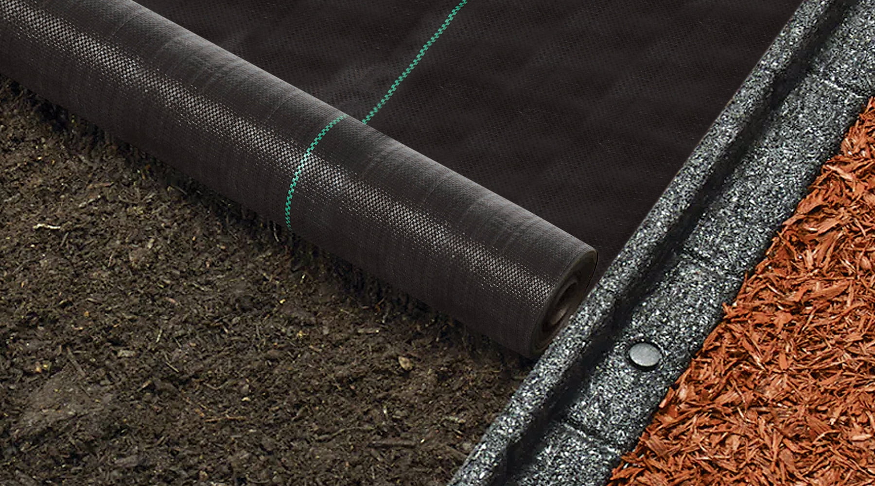 6' x 100' Woven Landscape Fabric Roll + 100 Ct Pins - DIY Bundle
