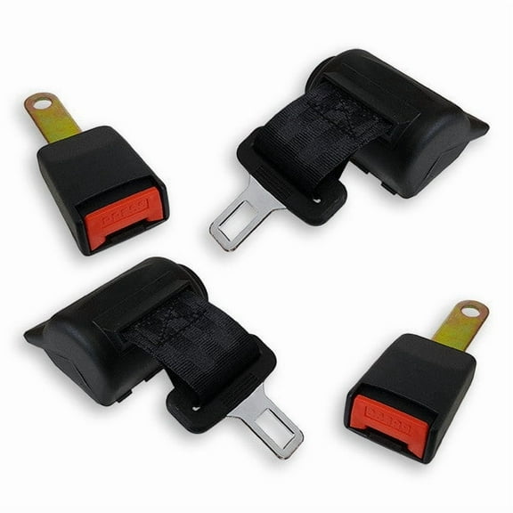 recpro golf cart universal retractable seat belt (2 person kit) w/out bracket