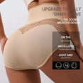 thumbnail image 6 of YVNAURA Women Shorts High Waisted Control Shapewear Body Shaper Shorts Colombian Fajas for Women Thigh Slimmer Seamless Under Dress Daily Use, Beige, L, 6 of 9