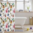 thumbnail image 3 of Manfei Hippie Fishing Gear Shower Curtain 72Wx84L, Outdoor Adventure Bathroom Shower Curtain, White, 3 of 5
