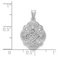 thumbnail image 4 of 14K White Gold Charm Pendant Diamond Square Round 1 8Ct. Vintage, 4 of 4