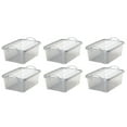 thumbnail image 1 of Life Story Boîte de Rangement Transparente pour Placard, 14 Litres (Lot de 6), 1 of 6