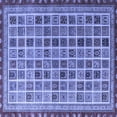 thumbnail image 1 of Ahgly Company Machine Washable Indoor Square Oriental Blue Modern Area Rugs, 4' Square, 1 of 4