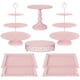 thumbnail image 1 of Juego de 8 piezas para tartas de metal, soporte de mesa de postre de 3 niveles, torre de exhibición de pasteles y bandeja para galletas para fiestas de cumpleaños, bodas, baby shower, 1 of 7