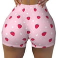 thumbnail image 2 of Uemuo Strawberry And Heart Pattern Women Workout Impact Shorts Scrunch Butt Lifting Gym Shorts Seamless Booty Biker Shorts-XX-Large, 2 of 8