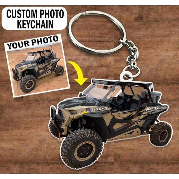 SxS side by side UTV Personalized Keychain, UTV custom photo keychain, Funny gift for Off-roading Lovers