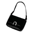 thumbnail image 5 of Women Shoulder Bag Spring Summer Fashionable Versatile PU Quadrate Small Underarm Bag for Daily Travel Black Free Size, 5 of 8
