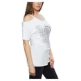 thumbnail image 2 of Harley-Davidson Women's Embellished Willie G Cold Shoulder Scoop Neck Tee (M), Harley Davidson, 2 of 3