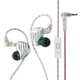 thumbnail image 1 of Injueey Auriculares intrauditivos con Cable desmontable de 3,5mm, auriculares con cancelación de ruido para teléfono, auriculares dinámicos de 2 pines Electrónica Plata con micrófono, 1 of 6
