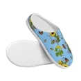 thumbnail image 3 of Kdxio Sunflowers And Bees Women's Men's Slippers Plush Slip-On House Slipper for Winter Indoor Soft Cushion Non-slip Fluffy Slides Slippers-46/47, 3 of 7