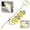 Yellow, variant on Baseboard Cleaner Tool with Handle, 56 inches Base Boards Cleaning Mop Scrubber, 1 Stiff Bristles Brush, 2 Chenille and 2 Microfiber Pads, Wall Duster for Floorboard Ceiling Window (Yellow)