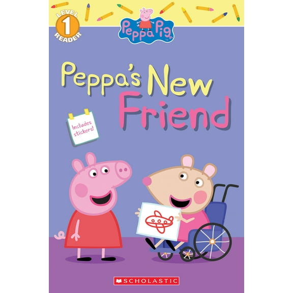 Peppa's New Friend (Peppa Pig Level 1 Reader with Stickers), (Paperback)