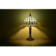 thumbnail image 1 of Tiffany Style Lamp Table Lamp Bedside Desk LED Lamp Bedroom Stained-Glass 14.5'' Height Blue, 1 of 4