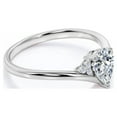 thumbnail image 2 of JeenMata 0.30 ct Pear Shaped Diamond Vintage Style Wedding Ring in 10K White Gold, 2 of 6