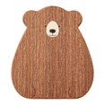 thumbnail image 1 of Wooden Board Cutting Board Cute Bear-Shaped Bread Tray Black Walnut Kitchen Board,Coffee Color, 1 of 5