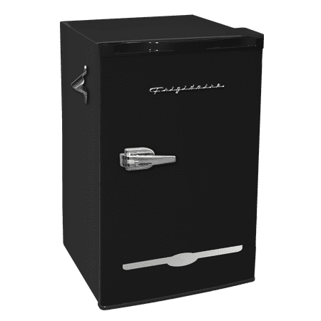 Frigidaire 3.2 Cu. Ft. Retro Compact Refrigerator with Side Bottle Opener EFR376, Black