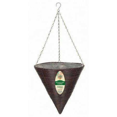 - Gardman R337 14 in Brown Ratten Hanging Cone Basket