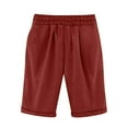 thumbnail image 5 of TQWQT Bermuda Shorts for Women Cotton Shorts Knee Length Drawstring Elastic Waist Trendy Summer Knee Length Shorts Dressy Casual Long Shorts with Pockets Brown XL, 5 of 5