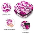 thumbnail image 3 of 1Pc Cute Period Bag Menstrual Cup Pouch, Large Storage Bag Sanitary Purse for Sanitary Napkin Pads, Cute Pink Hearts Doodle Style Pads Organizer for Girls Women, 3 of 6