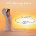 thumbnail image 4 of TRISHULA Angel Wings Bracelet Moonstone Bracelet 925 Sterling Silver Bracelet CZ Bracelet Jewelry Mother's Day Valentine's Day Birthday Gifts for Girlfriend Wife Mom Friends, 4 of 8