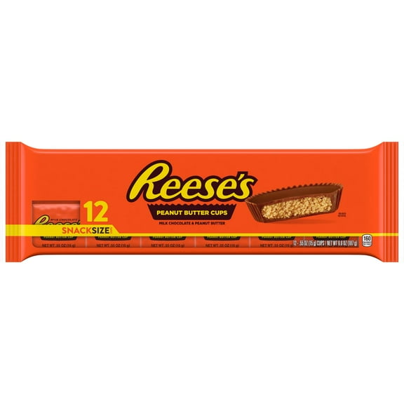 Reese's Peanut Butter Snack Size Cups, 12 pk - 6.6 oz
