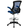 thumbnail image 4 of Bowery Hill Contemporary Mid Back Mesh Drafting Stool in Blue, 4 of 5