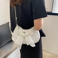 thumbnail image 5 of Jiibva Bow Pearl Shoulder Bag Retro Bow Handbag Fashionable Pearl Armpit Bag Large Capacity Underarm Bag Sweet Crossbody Bags, 5 of 7
