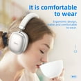 thumbnail image 6 of HOCO Wireless Over-Ear Headphones, Bluetooth Headsets with Microphone,Foldable HD Stereo Headset for Laptop Cellphone (White), 6 of 9